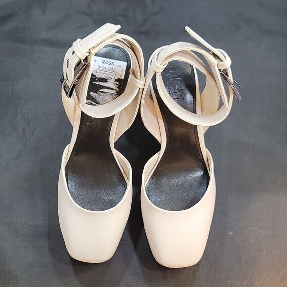 BRAND NEW DKNY BRIELLA LEATHER PLATFORM ANKLE WRAP PUMPS - Picture 3 of 16